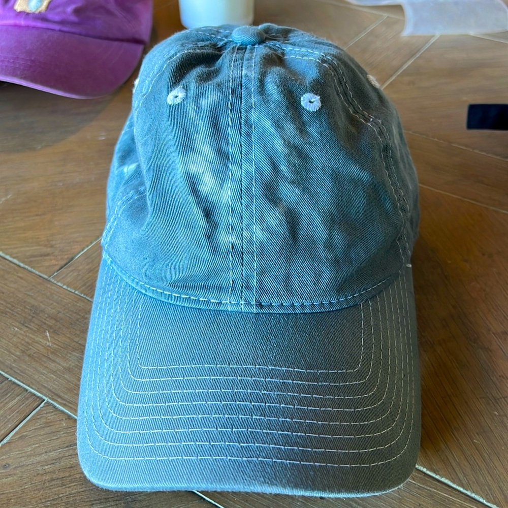 Hand died shibori ball cap